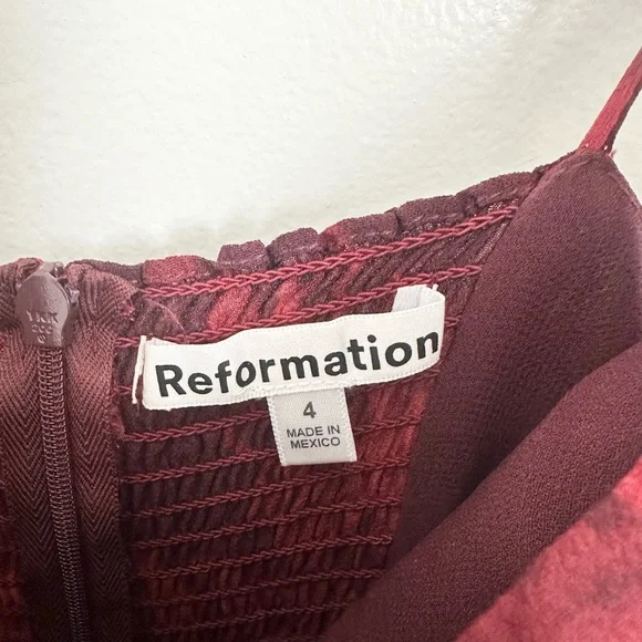 reformation juliette dress in sanguine | midi dress | size 4 - Picture 7 of 8